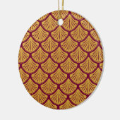 アールデコマーメはかりで測ード – マゼンタ セラミックオーナメント (左)