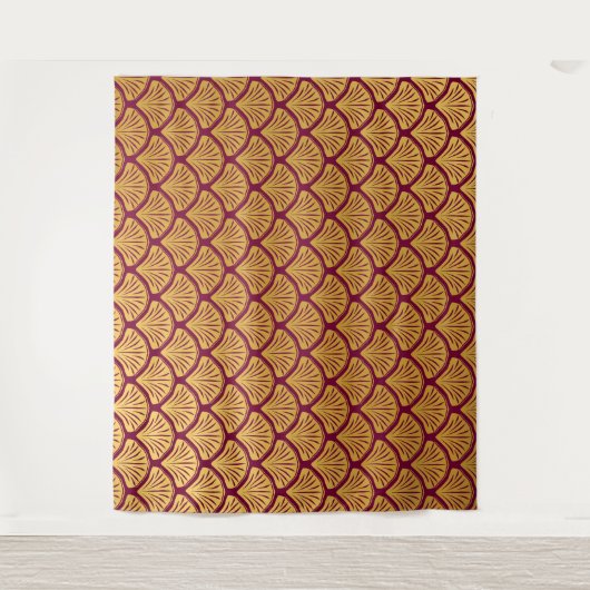 アールデコマーメはかりで測ード – マゼンタ タペストリー (正面)