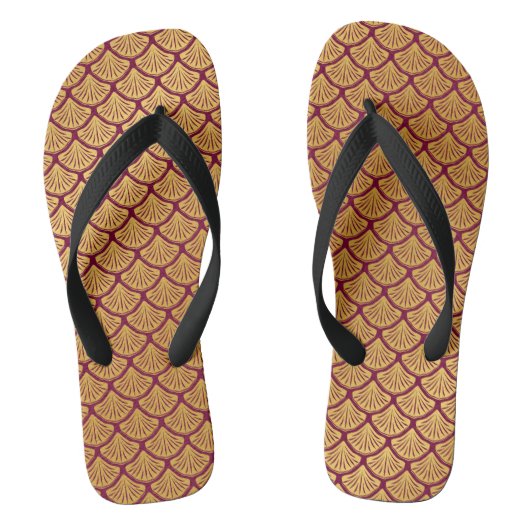 アールデコマーメはかりで測ード – マゼンタ ビーチサンダル (フットベッド)