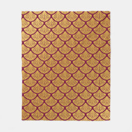 アールデコマーメはかりで測ード – マゼンタ フリースブランケット