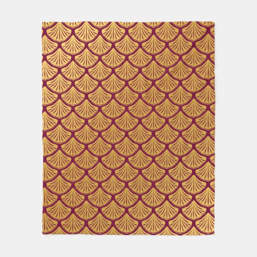 アールデコマーメはかりで測ード – マゼンタ フリースブランケット (正面)