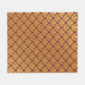 アールデコマーメはかりで測ード – マゼンタ フリースブランケット (正面(横))