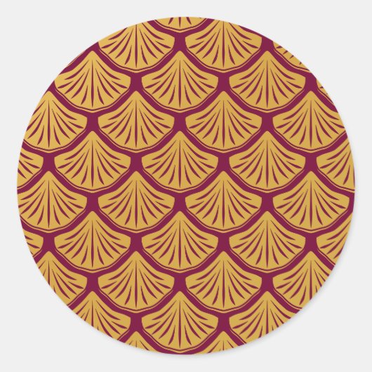 アールデコマーメはかりで測ード – マゼンタ ラウンドシール (正面)