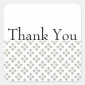 アールデコミニスターズありがとうステッカー スクエアシール (正面)
