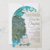 アールデコミュージカルクジャックバードケージフェザー 招待状 (正面)