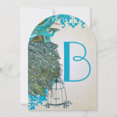 アールデコミュージカルクジャックバードケージフェザー 招待状 (裏面)