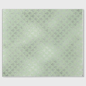 アールデコミントグリーンシルバーシェルビップ ラッピングペーパー (フラット)