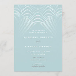 アールデコミントストリングライト結婚式招待状 招待状