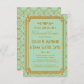 アールデコミントリハーサルディナー招待状 招待状 (正面/裏面)