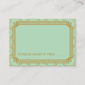 アールデコミント結婚座席表 プレイスカード (裏面)