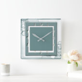 アールデコミント スクエア壁時計 (ホーム)