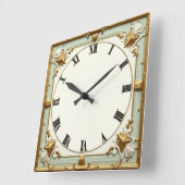 アールデコミント スクエア壁時計 (傾斜)