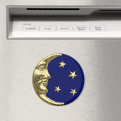 アールデコムーンとスター – ネイビーブルーと金ゴールド マグネット (インサイチュ (食洗機))