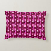 アールデコメタリックジオメトリック – 蘭と紫 アクセントクッション (裏面)