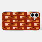 アールデコメタリックジオメトリック – 銅と錆 Case-Mate iPhoneケース (裏面 (横))