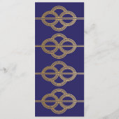 アールデコメニュー金ゴールド海軍結婚式の20年代の披露宴 メニュー (裏面)