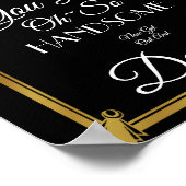 アールデコメンズバスルームの看板 ポスター (角)