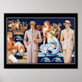 アールデコメンズファッションヴィンテージポスター ポスター (正面)