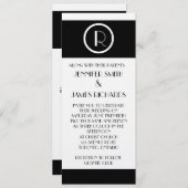 アールデコモエレガントノグラムR結婚式招待状 招待状 (正面/裏面)