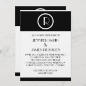 アールデコモエレガントノグラムR結婚式招待状 招待状 (正面/裏面)