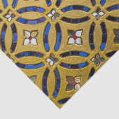 アールデコモザイクタイル金ゴールドと青 薄葉紙 (詳細)