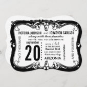 アールデコモダンの招待 招待状 (正面/裏面)