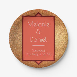 アールデコモダンギャツビーグリッター結婚ズ ペーパープレート