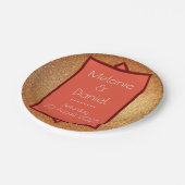 アールデコモダンギャツビーグリッター結婚ズ ペーパープレート (アングル)