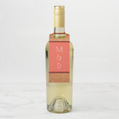 アールデコモダンギャツビー金ゴールド結婚グリッター ボトルネックタグ (ボトル)