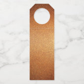 アールデコモダンギャツビー金ゴールド結婚グリッター ボトルネックタグ (裏面)