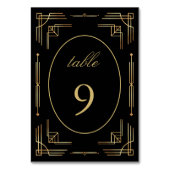 アールデコモダンゴールデンエレガントブラック テーブルナンバー (裏面)