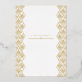 アールデコモダンゴールデン50周年記念パーティー 箔招待状 (裏面)