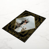 アールデコモダンデザインホリデーカード 箔シーズンカード (回転した状態)