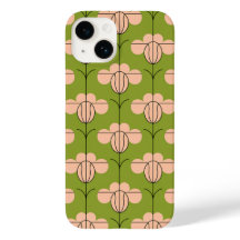 アールデコモダンフローラルパターン – ピンク花びら