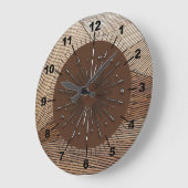 アールデコモダンブラウンシェードアクリルウォールクロック ラージ壁時計 (傾斜)