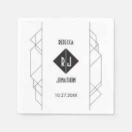 アールデコモダン披露宴 スタンダードカクテルナプキン