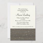 アールデコモダン水平ストライプの誕生日会 招待状 (裏面)