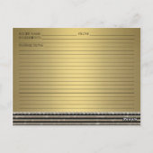 アールデコモダン水平ストライプグリッター外観 ポストカード (裏面)