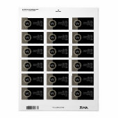 アールデコモダン水平ストライプグリッター外観 ラベル (フルシート)