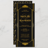 アールデコモダン結婚式招待状 招待状 (正面/裏面)