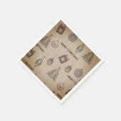 アールデコモダン装飾用デコヴィンテージクラフトレット スタンダードカクテルナプキン (角)