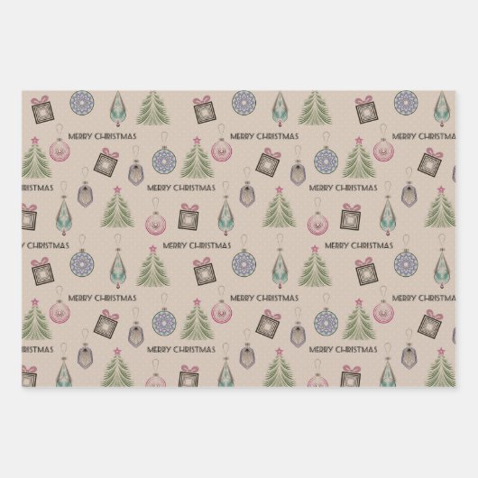 アールデコモダン装飾用デコヴィンテージクラフトレット ラッピングペーパーシート (正面)