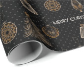 アールデコモダン装飾用デコヴィンテージブラックゴル ラッピングペーパー (ロールコーナー)