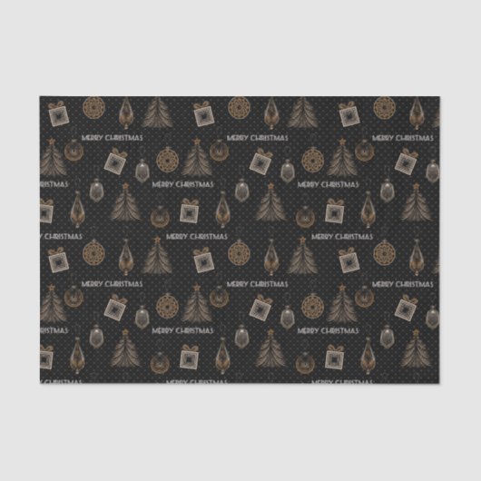 アールデコモダン装飾用デコヴィンテージブラックゴル 薄葉紙 (正面)