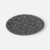 アールデコモダン装飾用デコヴィンテージブラックレット ペーパープレート (アングル)