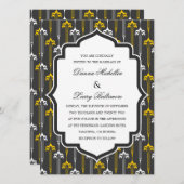 アールデコモチーフ結婚式招待状 招待状 (正面/裏面)