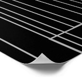 アールデコモノクロプリントポスター ポスター (角)