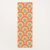 アールデコモノグラムのエーゲ夏色放射曼荼羅 ヨガマット (裏面)