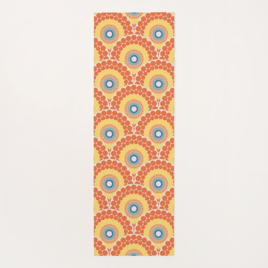 アールデコモノグラムのエーゲ夏色放射曼荼羅 ヨガマット (裏面)