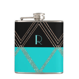 アールデコモノグラムのカスタムフラスコ フラスク